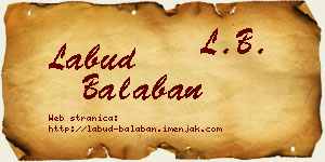 Labud Balaban vizit kartica
